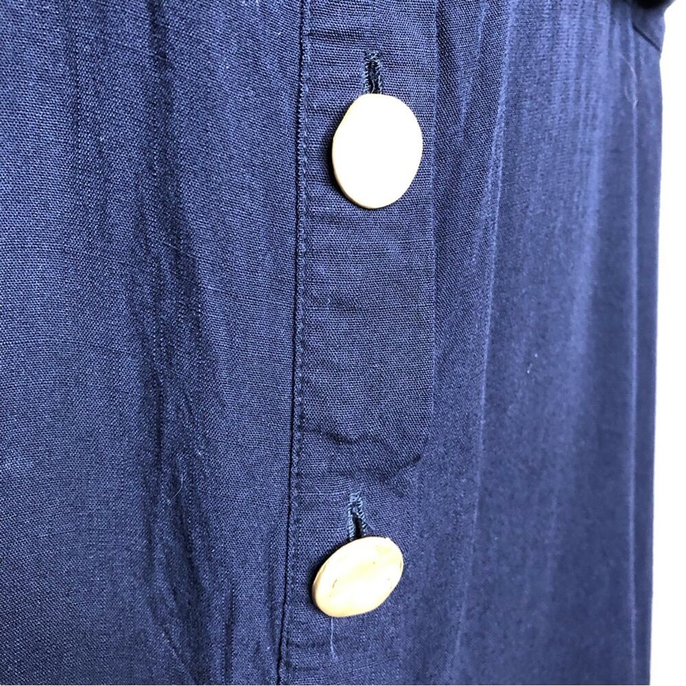 City Chic navy blue gold button down top size XXL / 24 - Picture 4 of 16